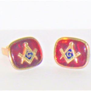 Damaged Vintage Masonic Cuff Link Set