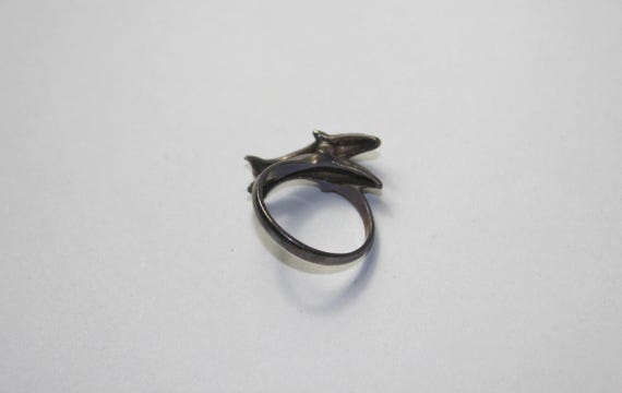Spinning Dolphin Silver Ring - image 6
