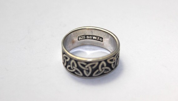 Celtic Trinity Silver Ring Size 7 - image 3