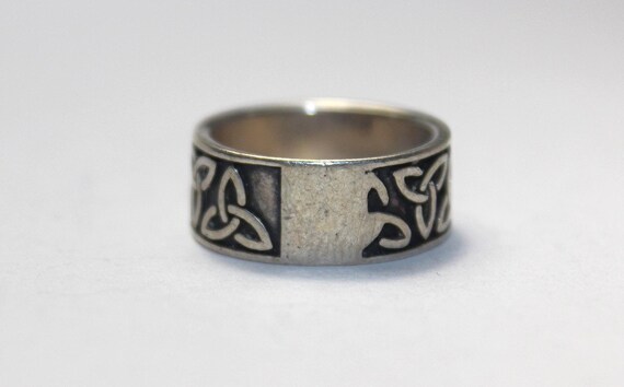 Celtic Trinity Silver Ring Size 7 - image 2
