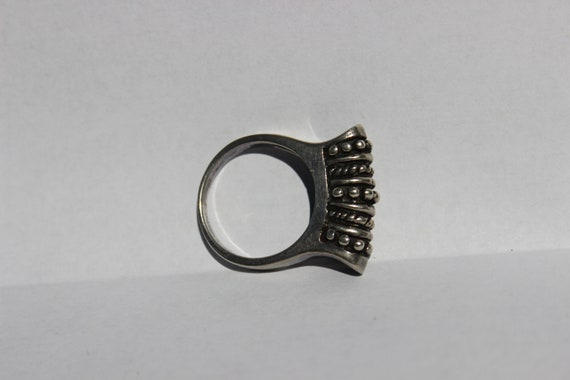 Studded Silver Ring - image 3