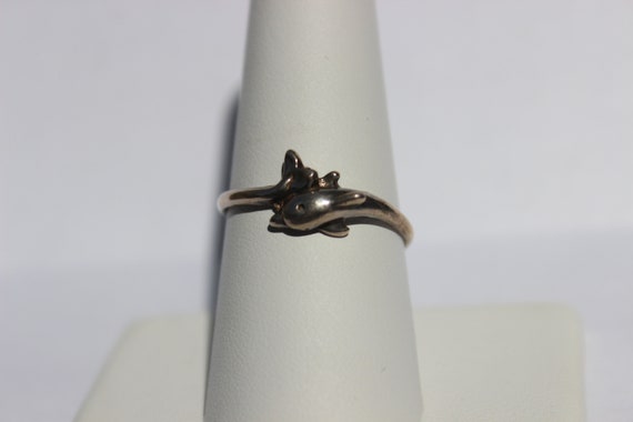 Dainty Dolphin Silver Ring - image 3