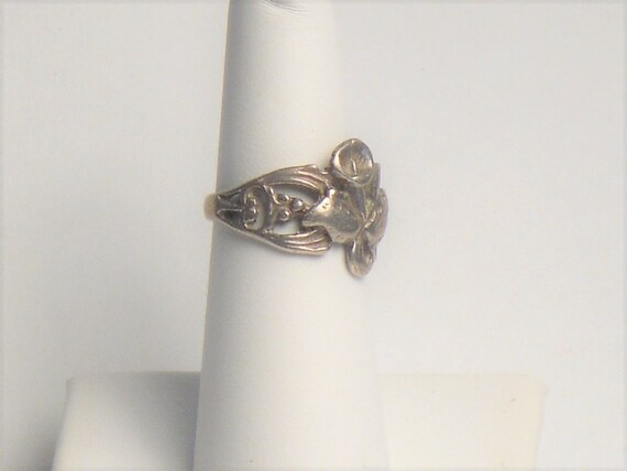 Silver Floral Ring - image 4