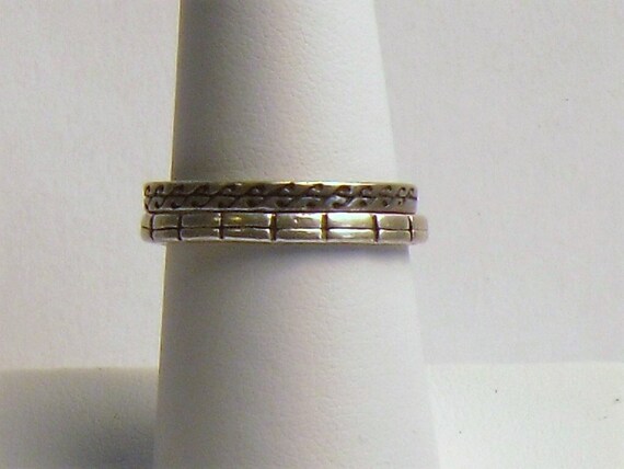 Pair of Sterling Silver Rings - image 1