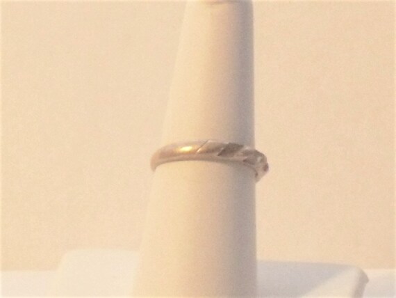 Sterling Silver Groove Pattern Ring - image 3