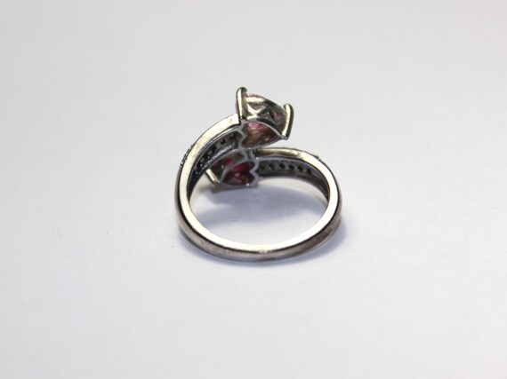Two Hearts Silver Ring Size 7 - image 3