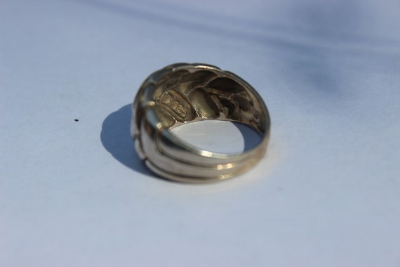 Sterling Silver Weave Pattern Ring - image 3