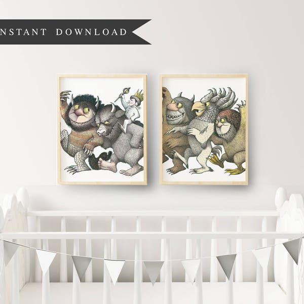 Dove la Wild Things Are - Download immediato stampabile - mano abbozzato