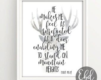 Psalm 18 33 - Etsy