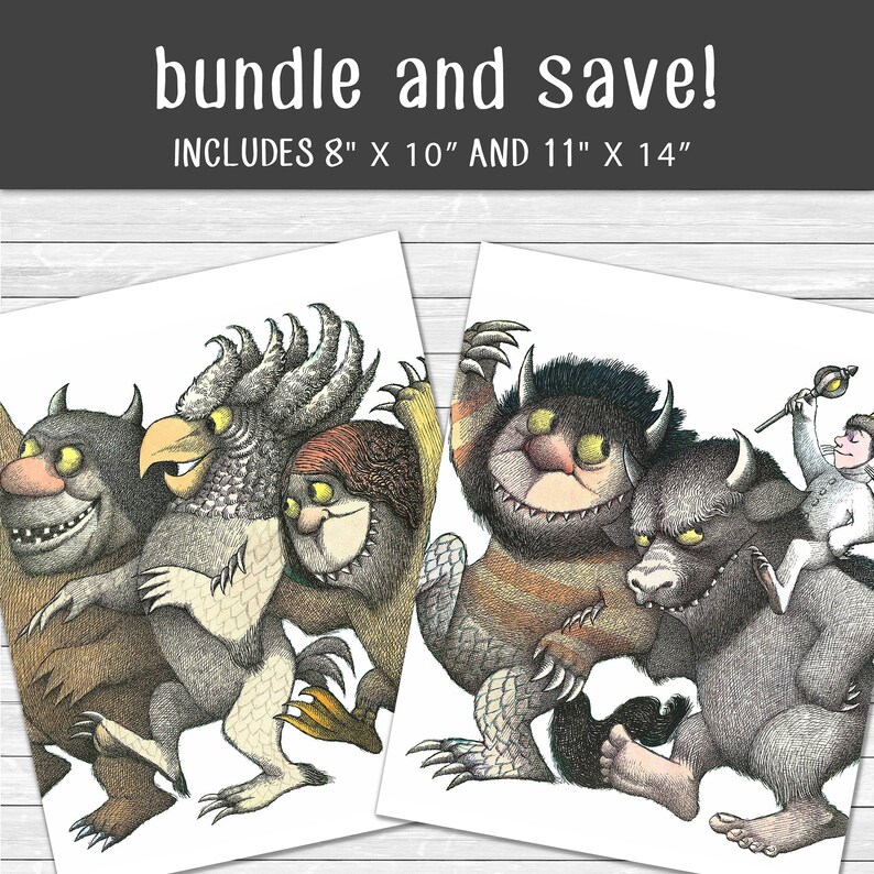 Where the Wild Things Are Printable Instant Download Hand