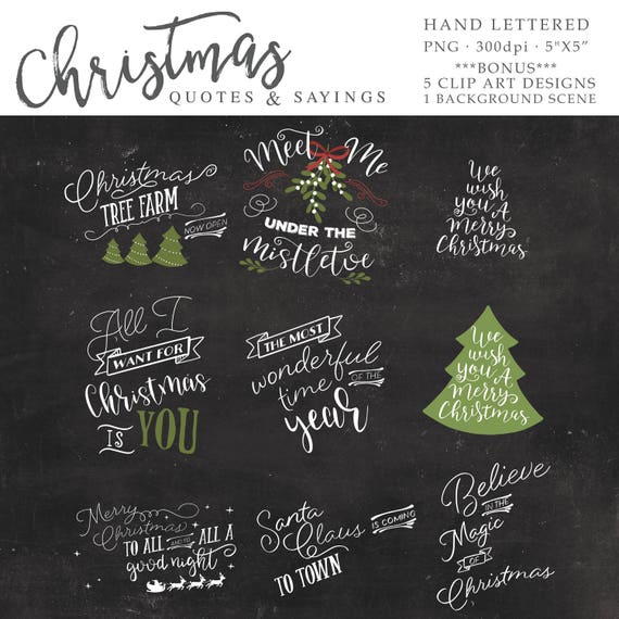 Calligraphy Modern Christmas Sayings