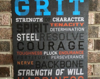12 x 16 - "Grit" - Motivational Poster