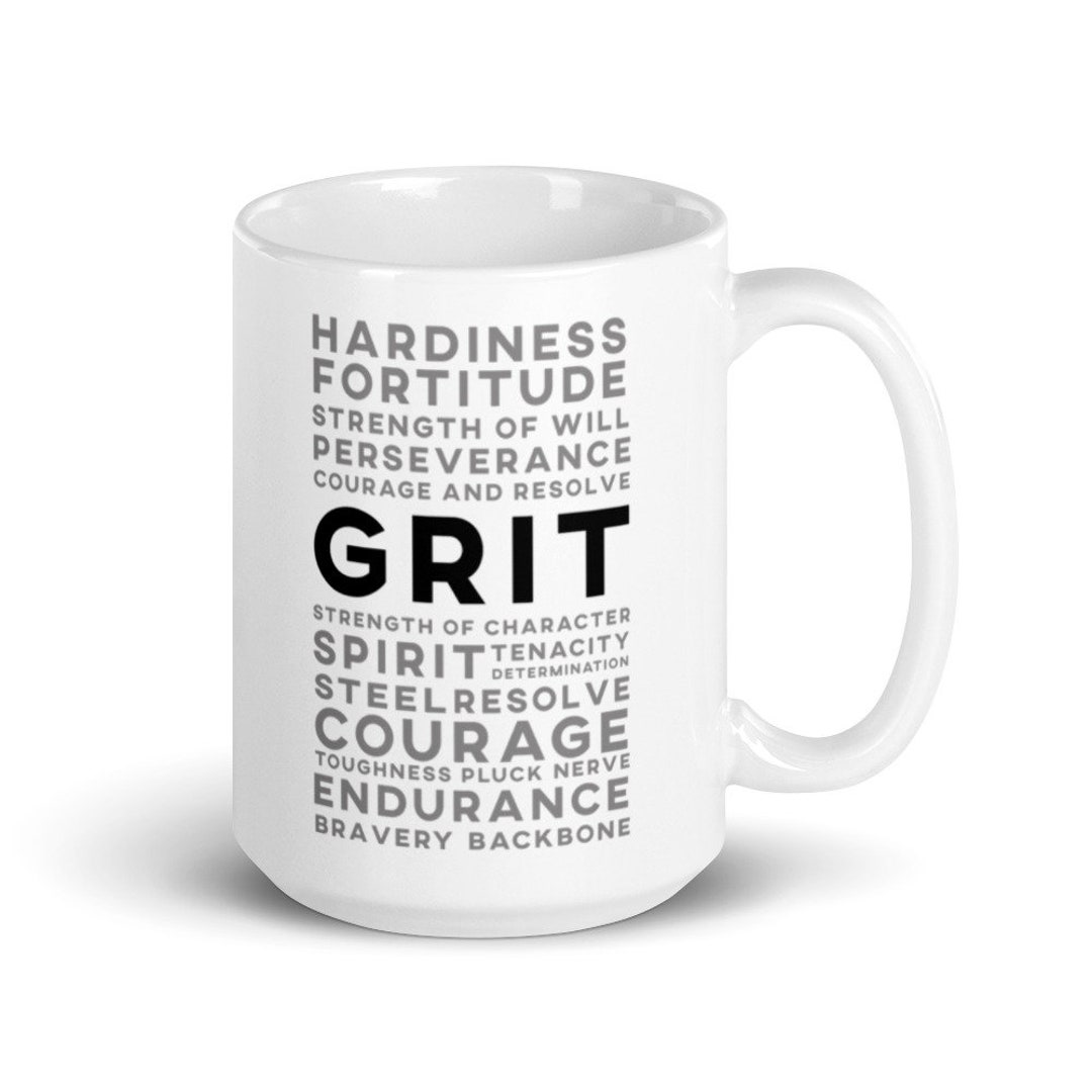 GRIT Definition of GRIT Motivational Coffee Mug Great Gift for Someone