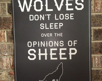 12 x 16 - "Wolves Don't Lose Sleep" - Motivational Poster