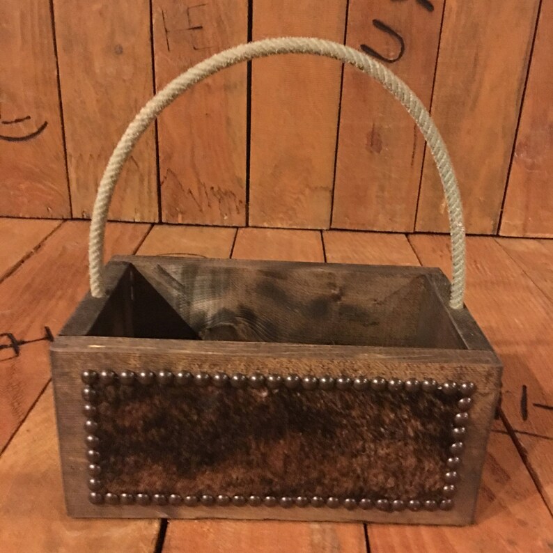 12 Western Box / Western Decor / Cowhide Box/ Cowhide Etsy