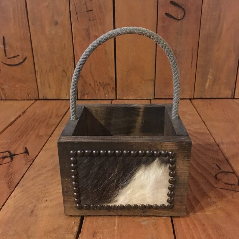 8 Western Box / Western Decor / Cowhide Box / Cowhide Etsy