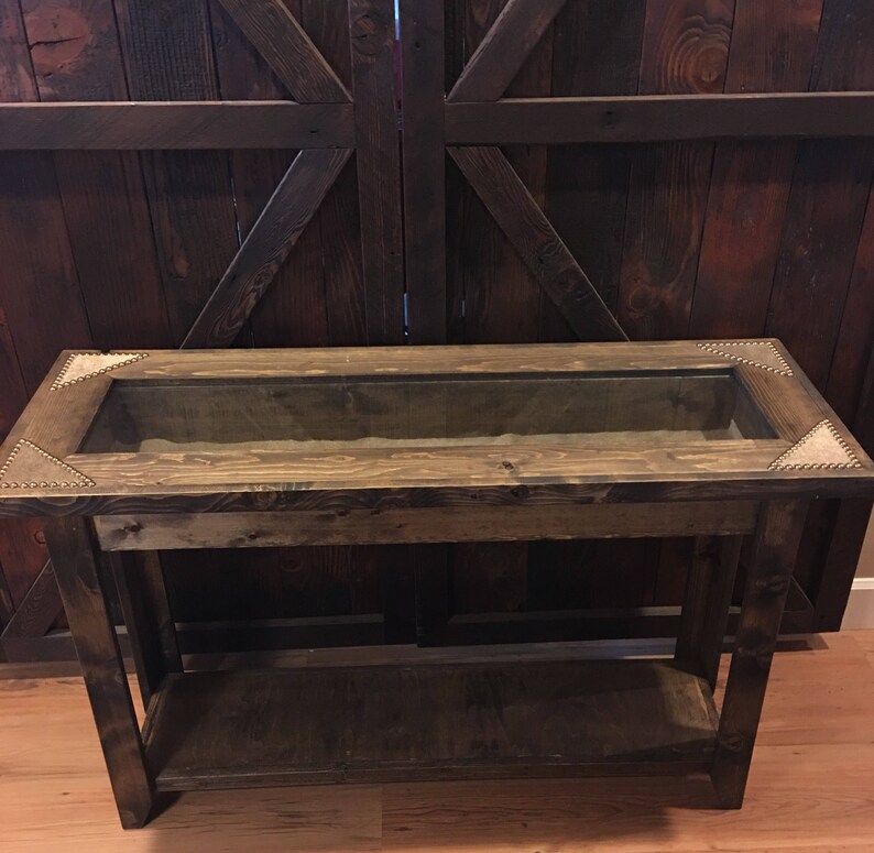 Western Display Sofa Table / Cowhide Display Sofa Table / Etsy