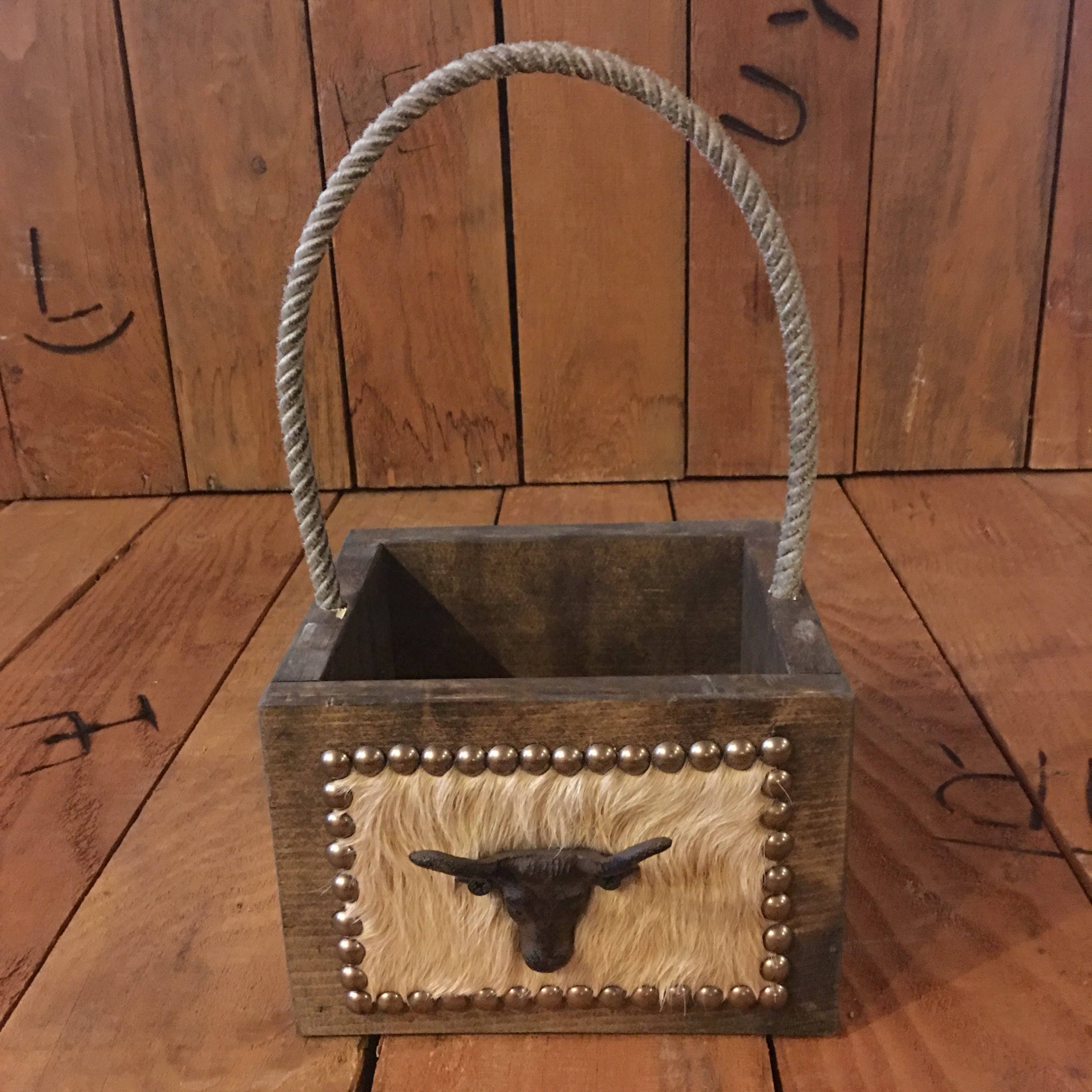 8 Western Box / Western Decor / Cowhide Box / Cowhide Etsy