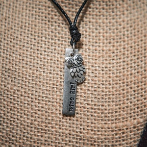 Percy Jackson Inspired &quot;Wise Girl&quot; Charm Necklace