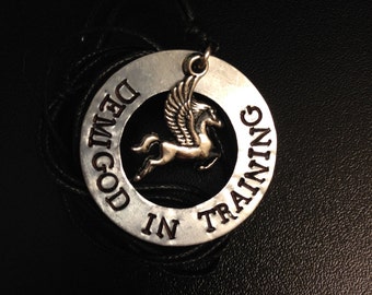 Percy Jackson Inspired "Demigod in Training" Necklace