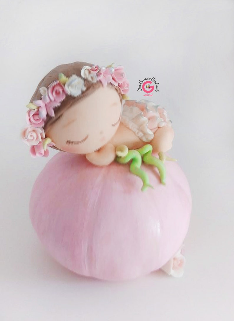 Pink Pumpkin Baby Shower cake topper Baby Girl Cake Etsy