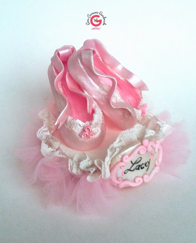 Ballerina slippers cake topper ballet shoes keepsake cake ...
