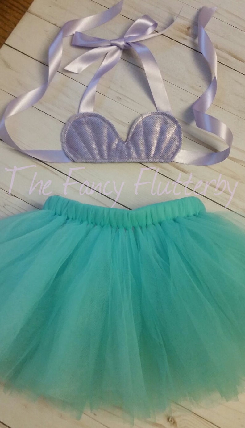 Baby Infant Toddler Girl Child Mermaid top and tutu