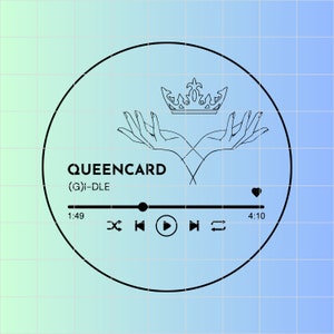 Tarjeta Queen (G)I-DLE Crown Player Svg Png, Logotipo QueenCard, Svg Kpop, Merchandising GI-DLE, Svg Queen - Comercial, Imprimible, Cricut y Silhouette