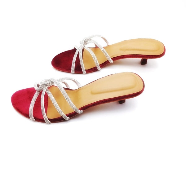 jeweled kitten heels