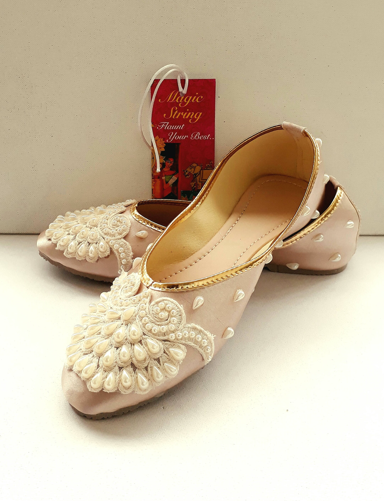 champagne flats/gold flats/wedding flats/women ballet flats/embroidered shoes/women shoes/wedding lace shoe/pearl flats