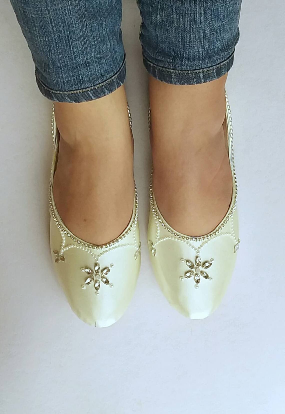 ivory pointed flats