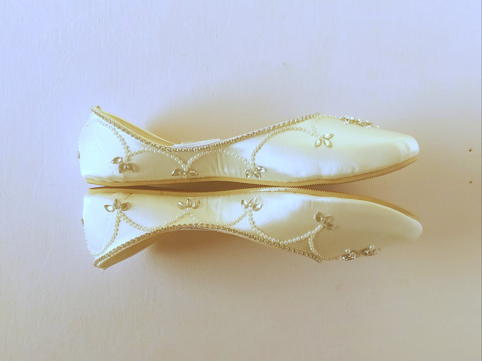 ivory pointed flats