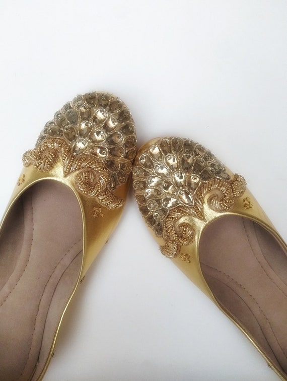 Gold Flats/wedding Flats/women Ballet Flats/women Shoes/gold Etsy