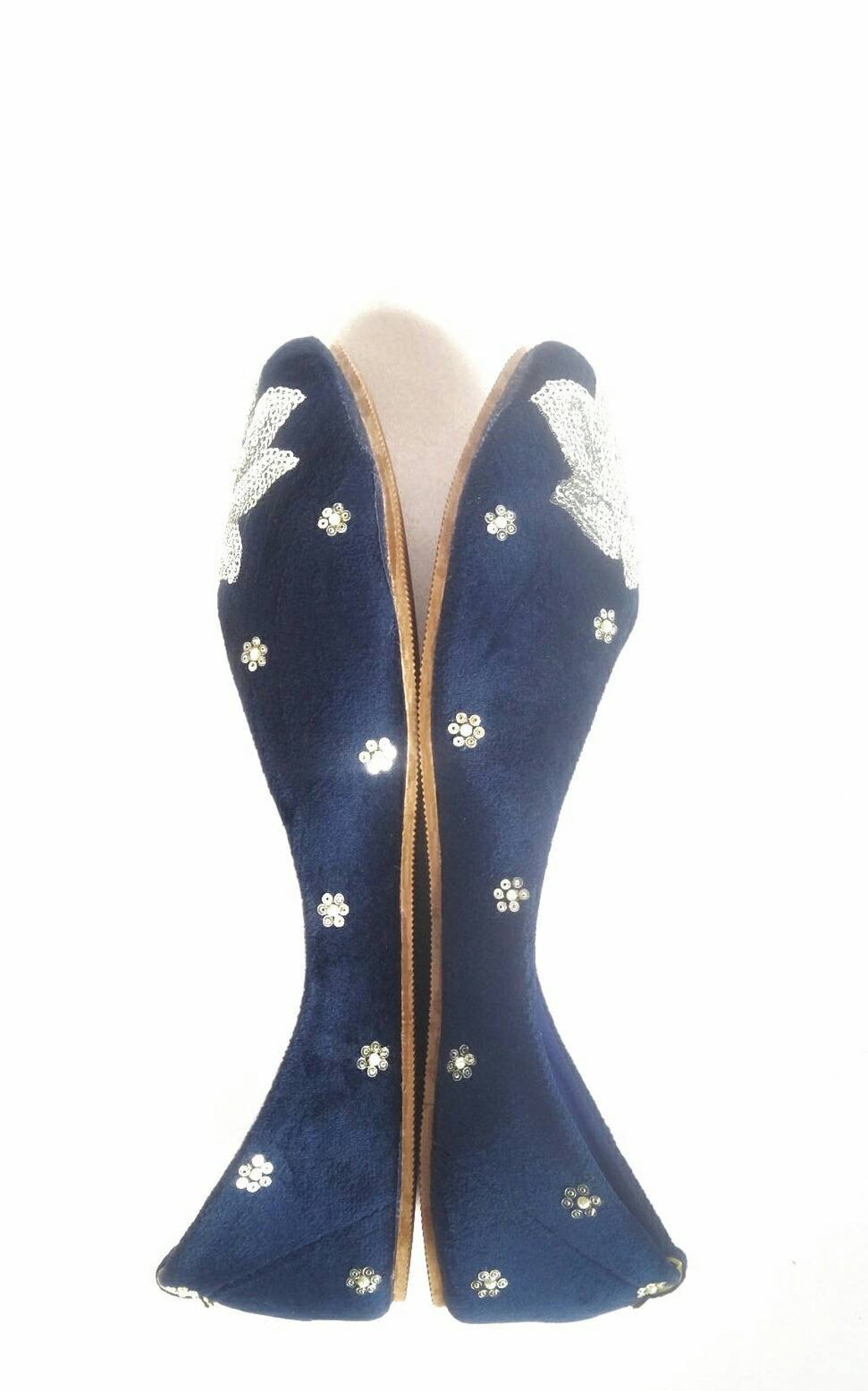 navy and silver shoes