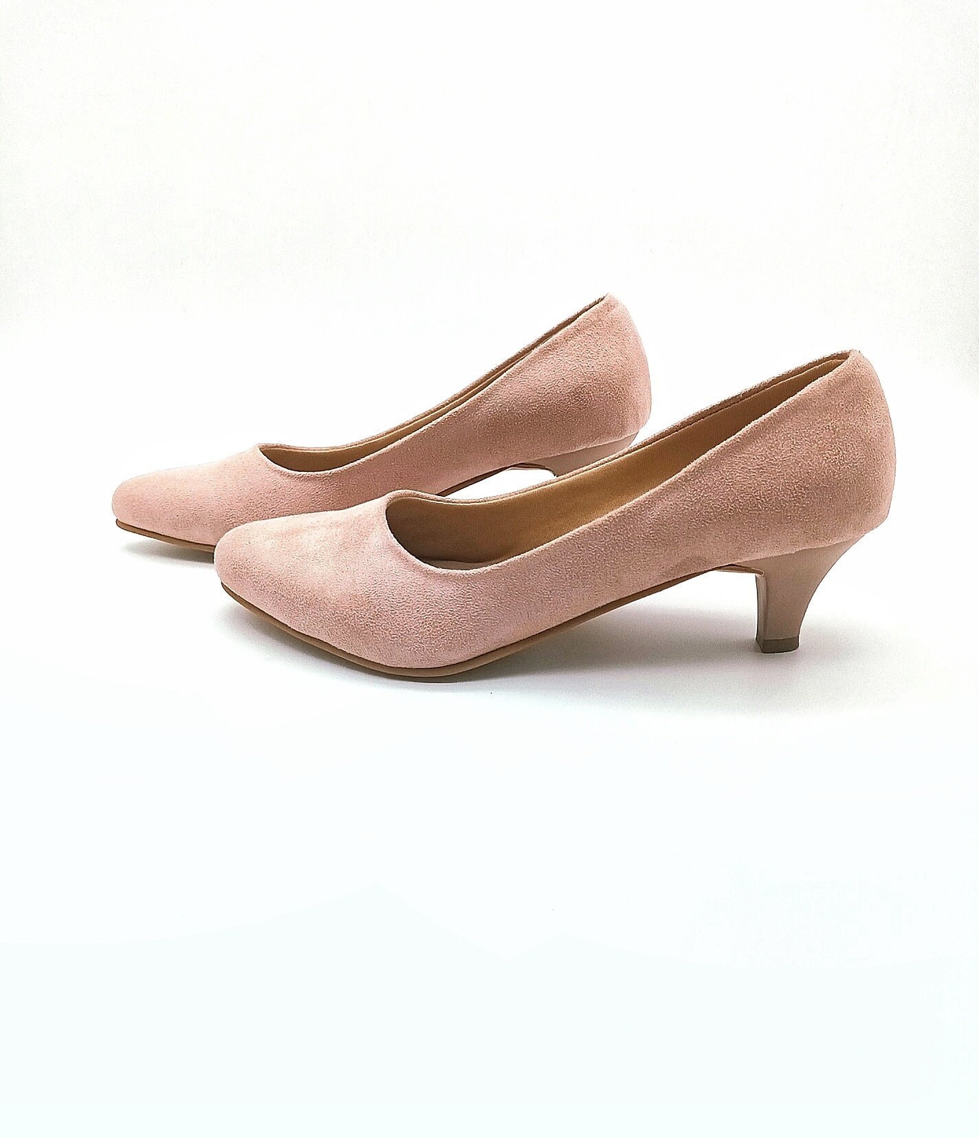 Pink suede shop high heels
