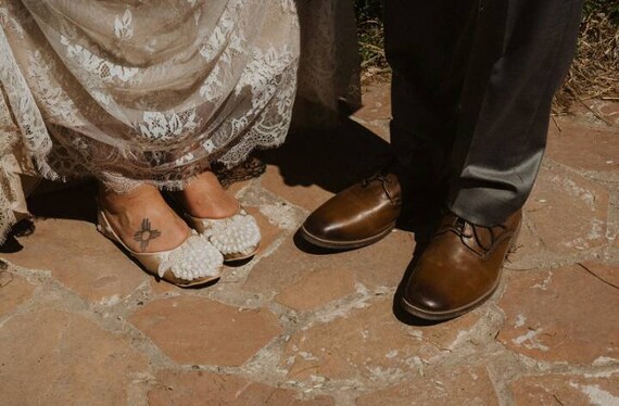 champagne ballet flats