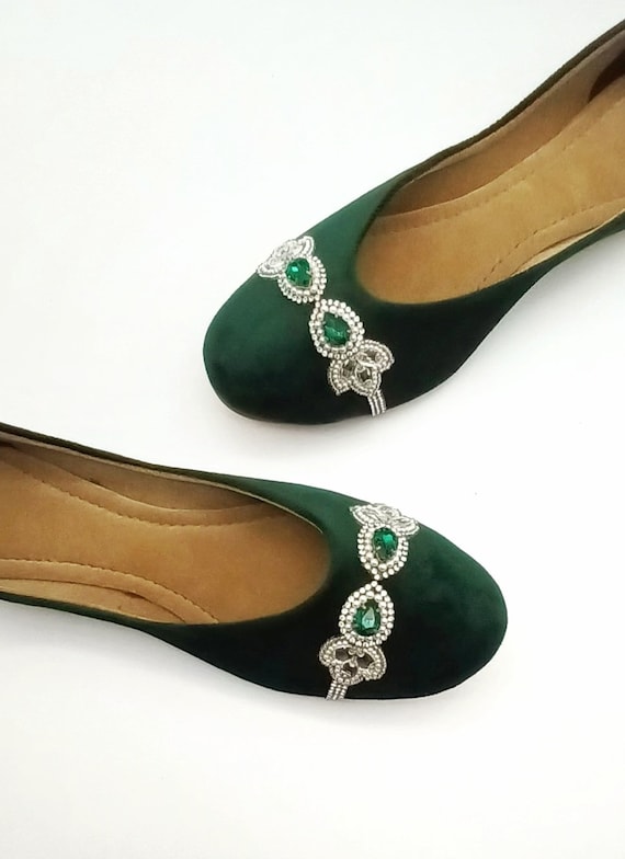 Forest green flat clearance shoes