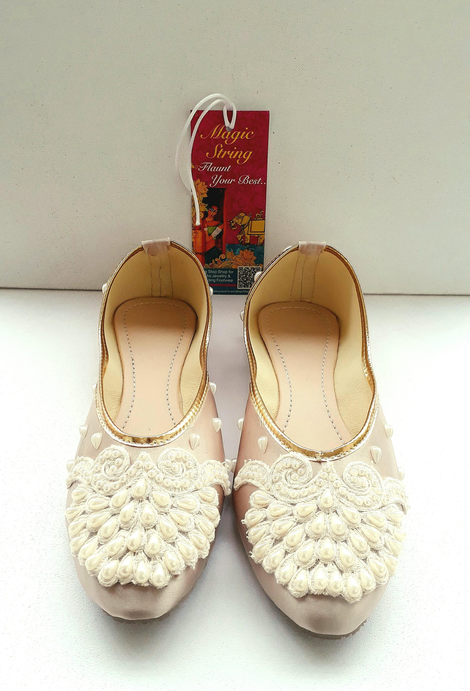 champagne colored flats