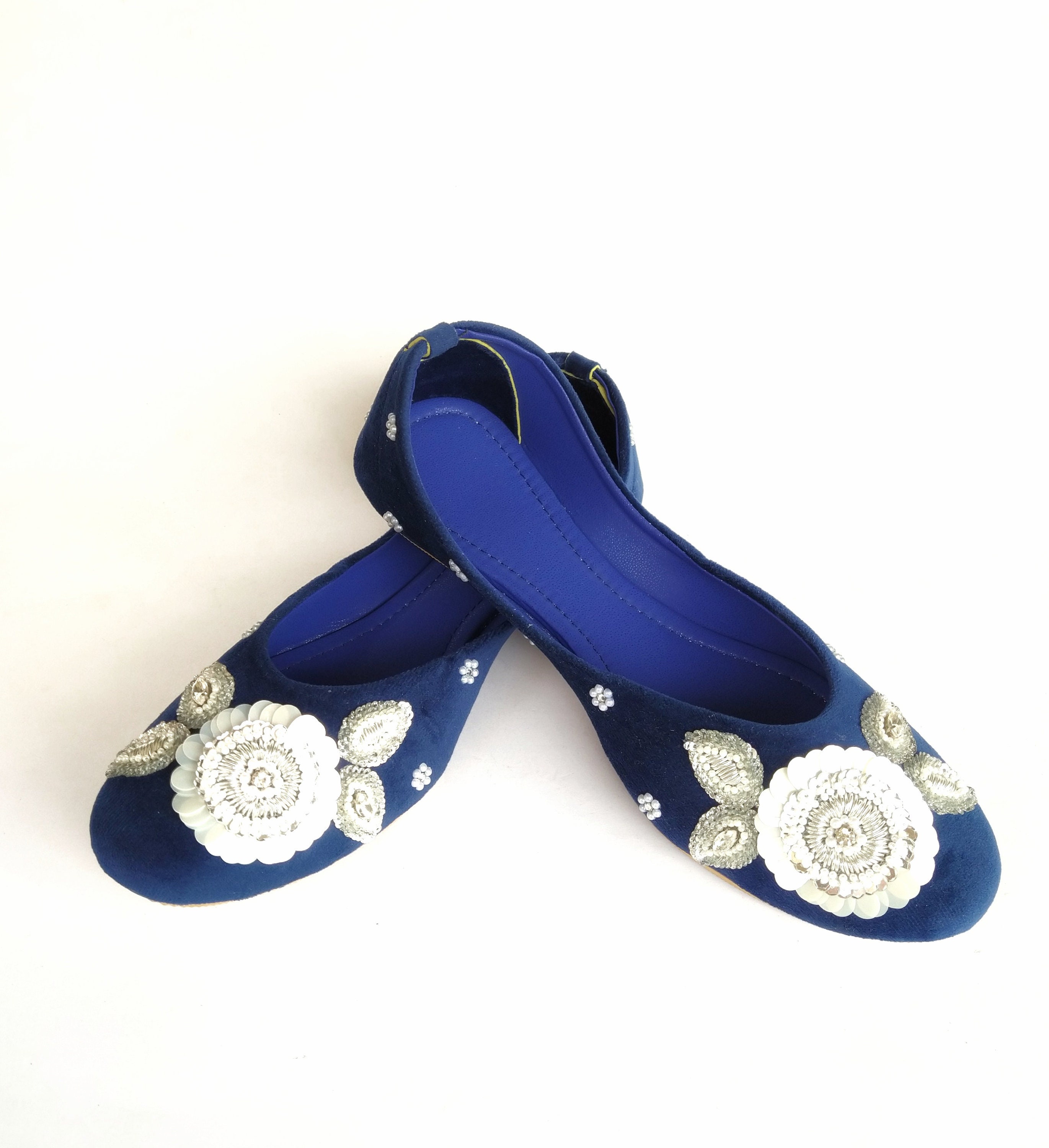 navy velvet shoes ladies