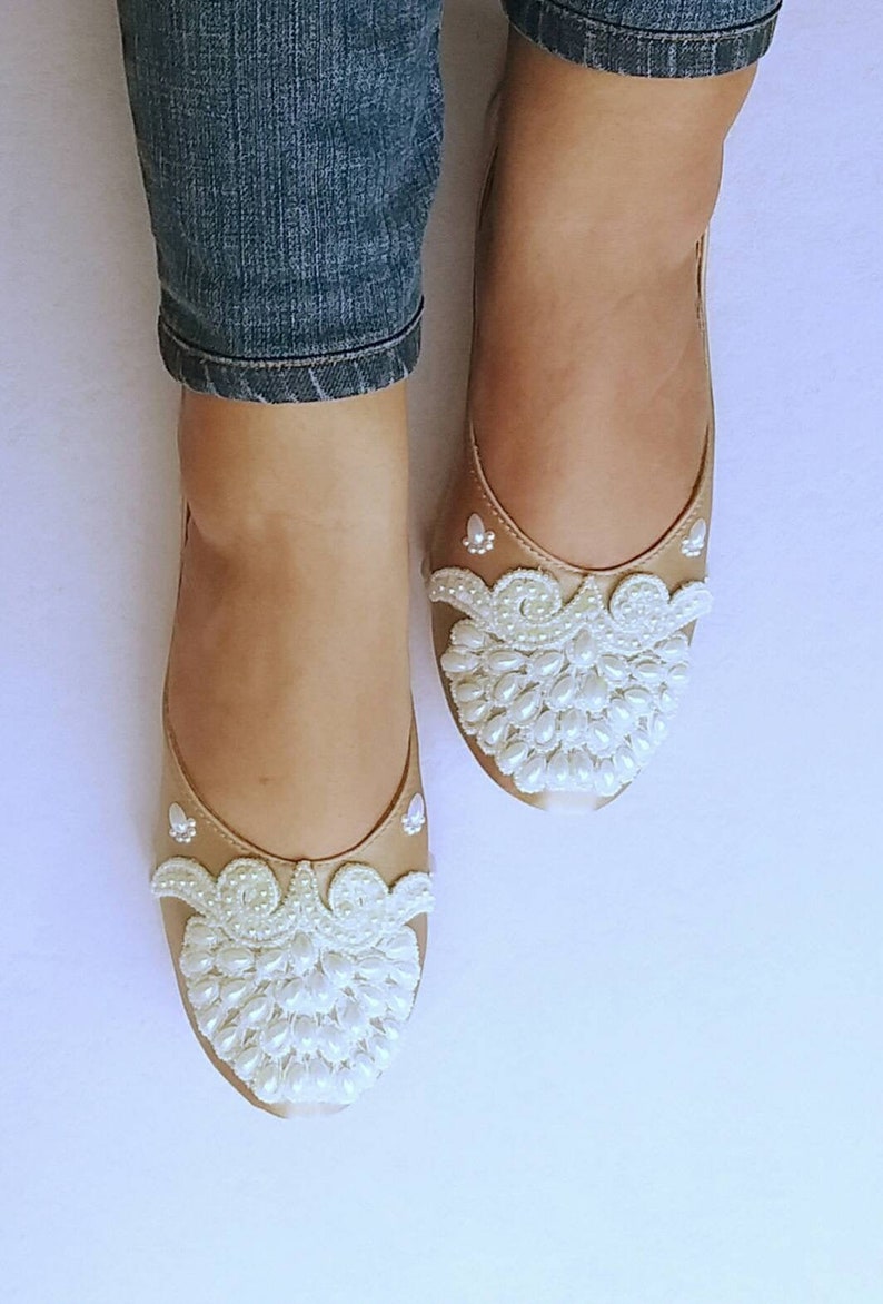 champagne ballet flats