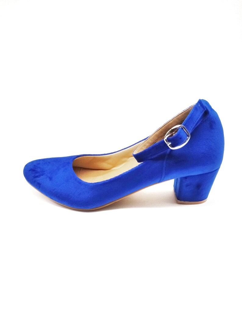 royal blue velvet heels