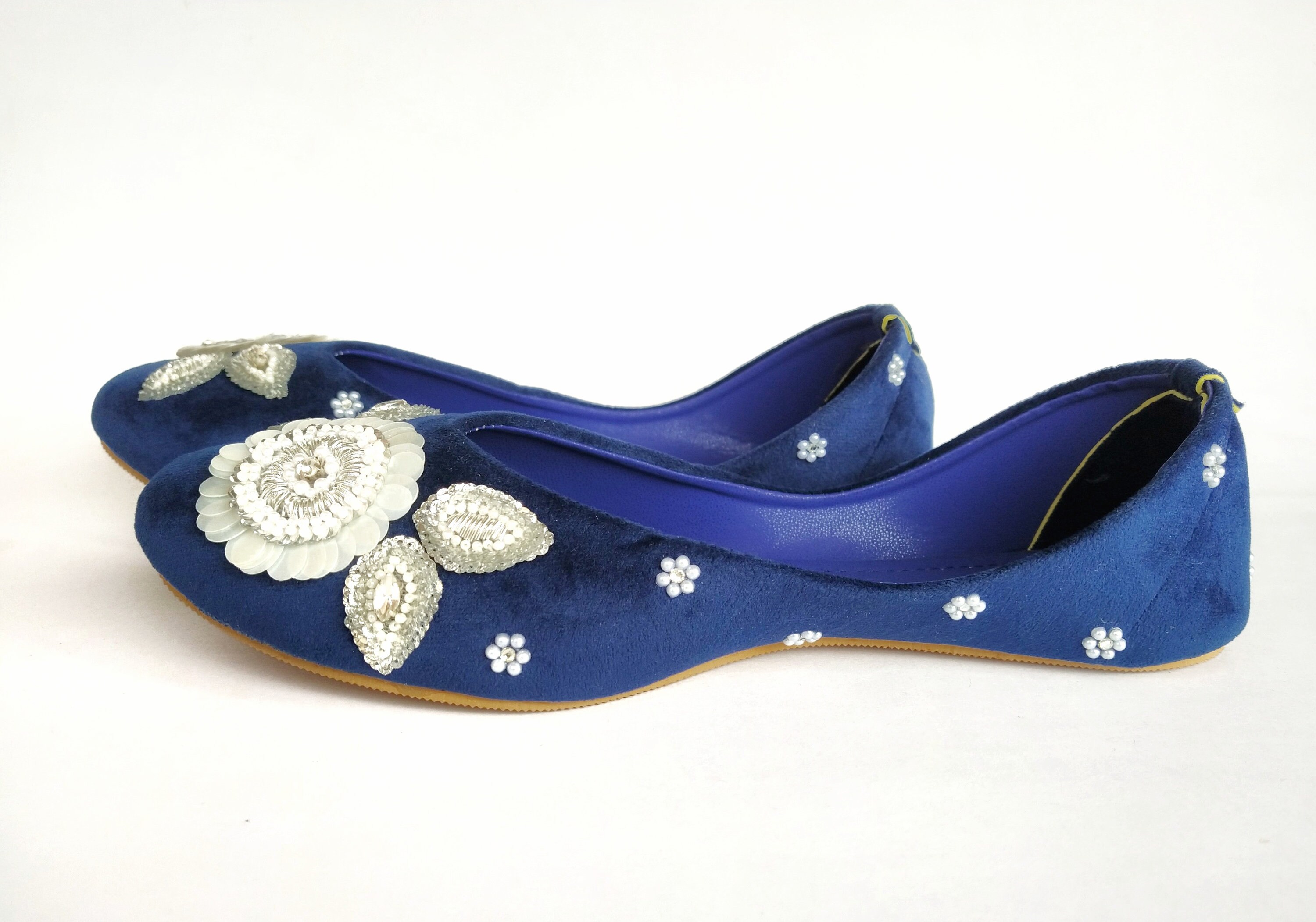 navy velvet shoes ladies