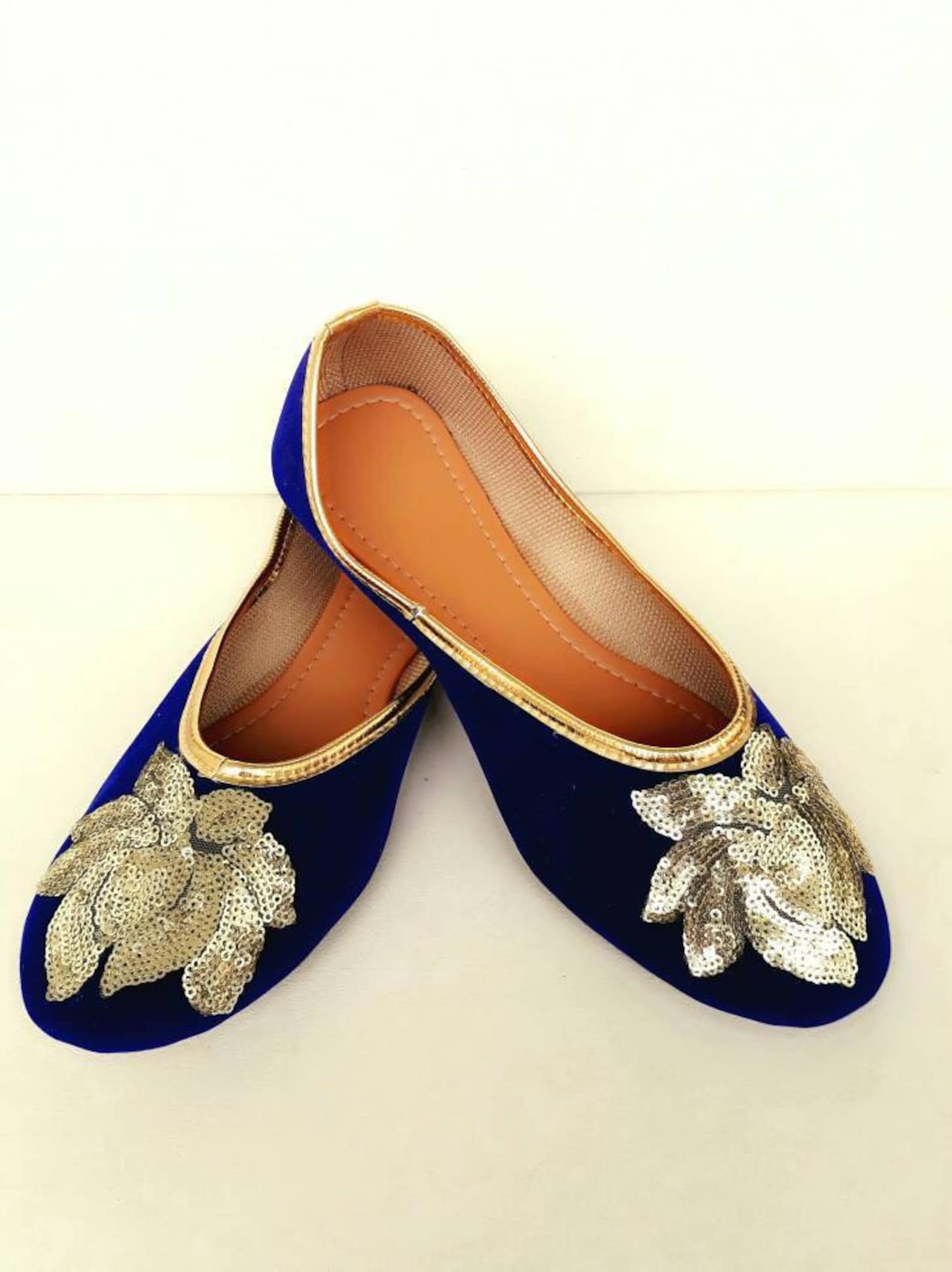 royal blue flats women's shoes