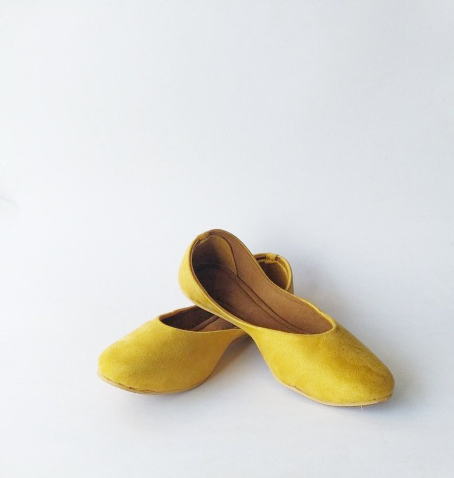 Mustard Yellow suede FlatsWedding FlatsWomen Ballet Etsy