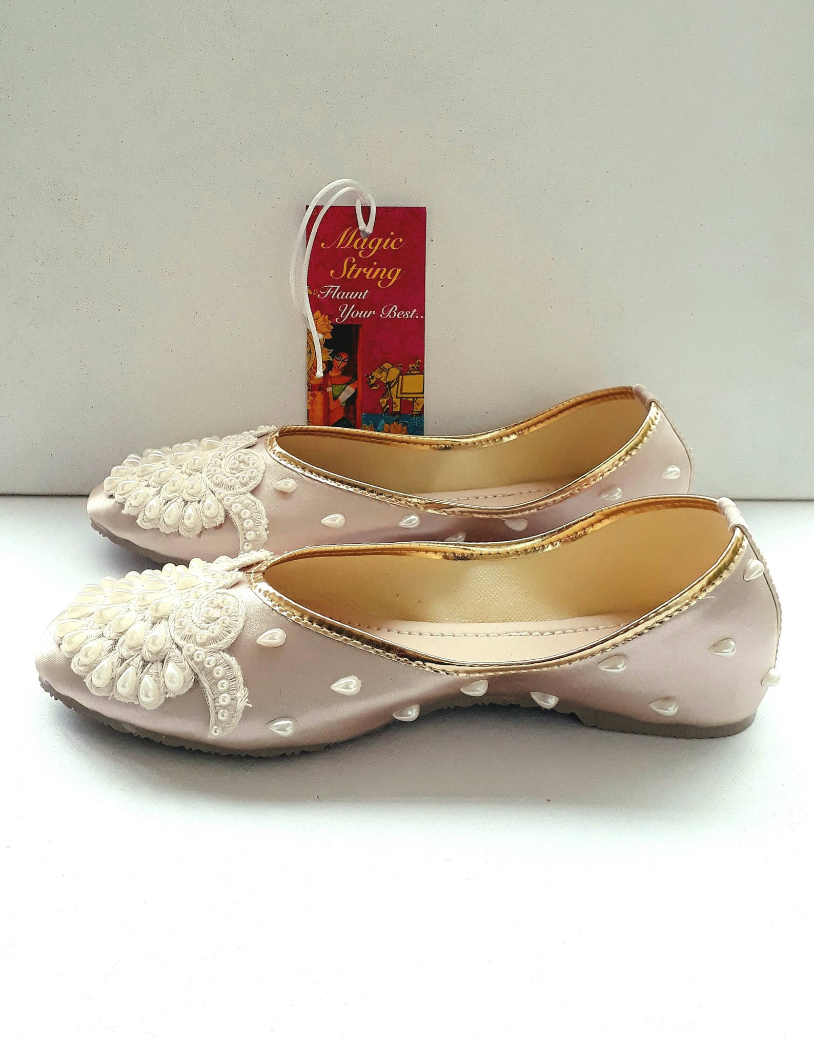 champagne flats/gold flats/wedding flats/women ballet flats/embroidered shoes/women shoes/wedding lace shoe/pearl flats