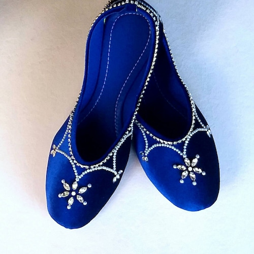 Royal Blue Velvet Flatswedding 