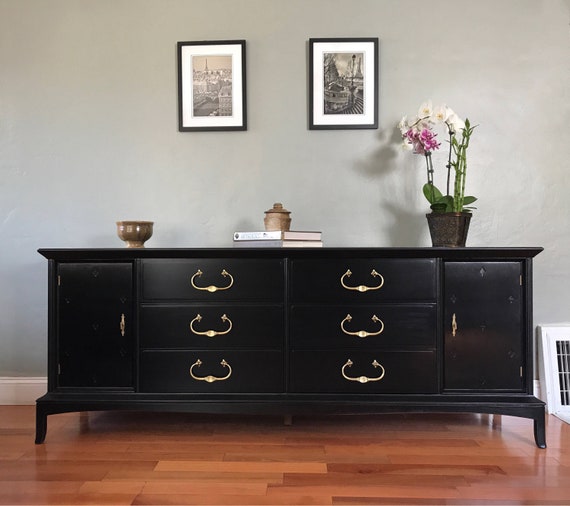 Sample Piece Only Black Thomasville Solid Wood Dresser Etsy