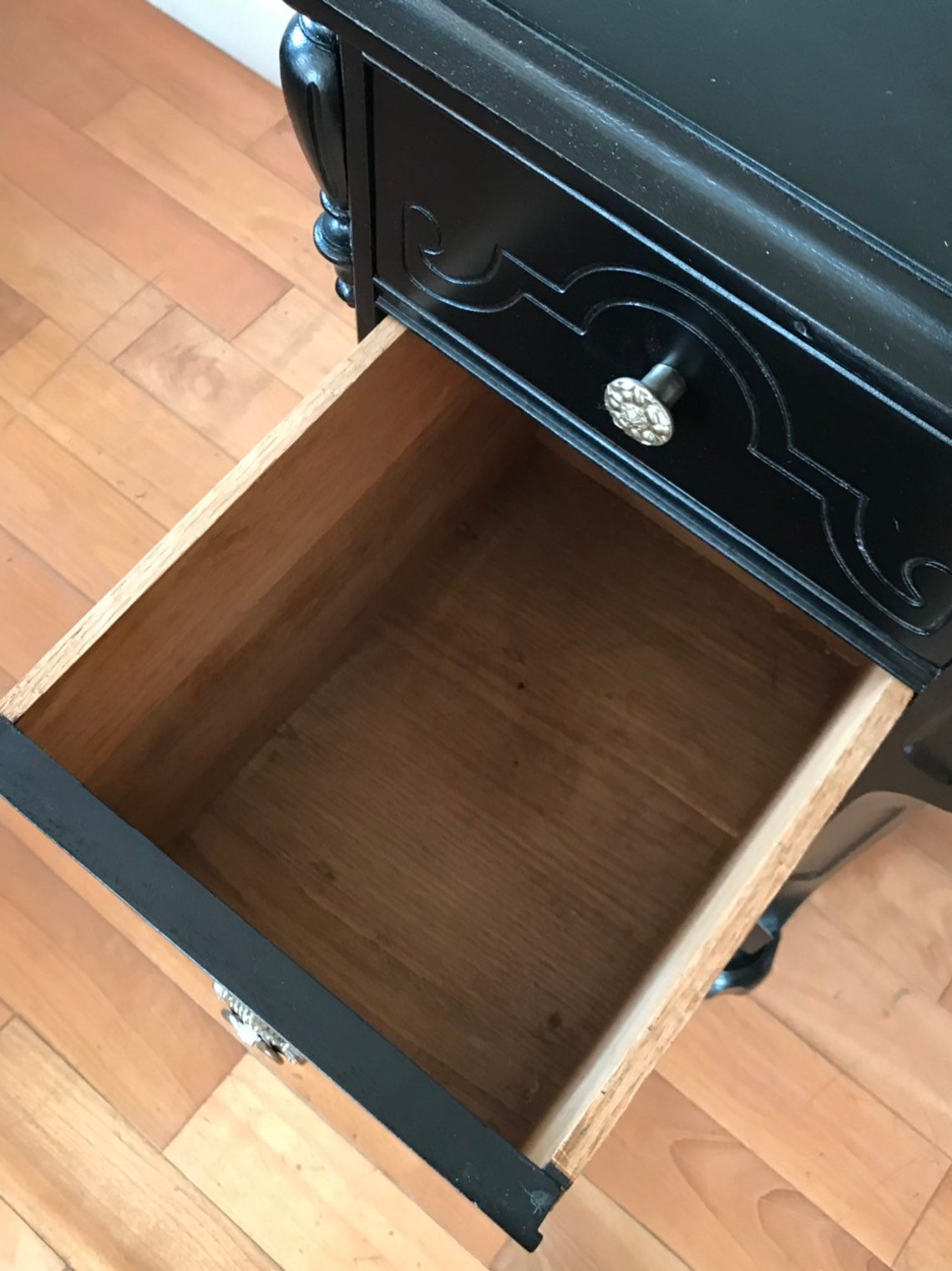 SAMPLE PIECE ONLY Restored Black Antique Makeup Vanity With Etsy