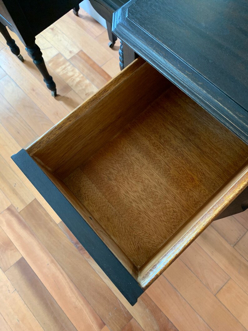 SAMPLE PIECE ONLY Black Antique Makeup Vanity With Mirror Etsy