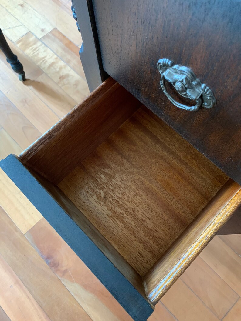 SAMPLE PIECE ONLY Black Antique Makeup Vanity With Mirror Etsy